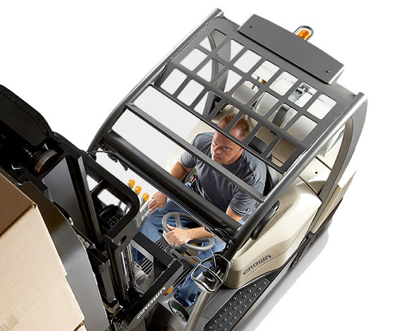 the gas forklift C-5 provides superior visibility
