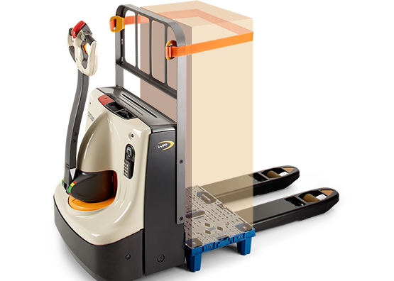 the pallet truck WP is available with load stabiliser