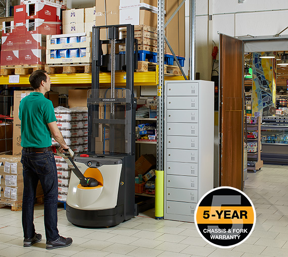 the DS double stacker is ideal for retail applications in confined spaces