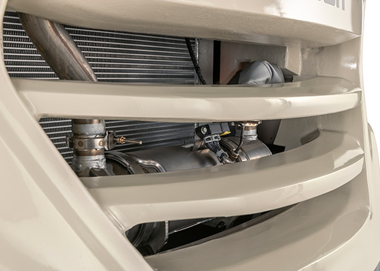 C-D dieselheftrucks hebben een roetfilter met automatische regeneratie
