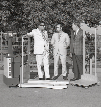 Historical photo of one of Crown's first buildings in New bremen, Ohio
