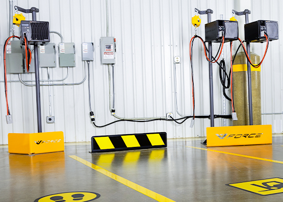 Rail Stop for Forklifts