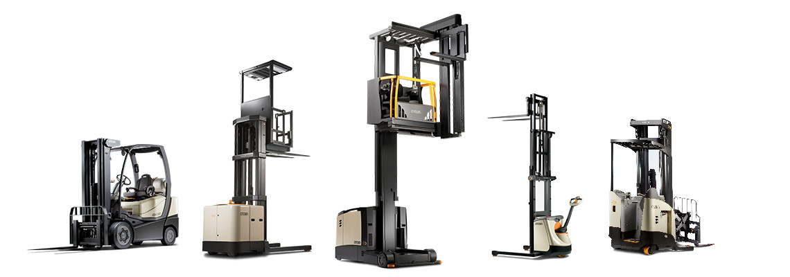 Full line of new forklifts.