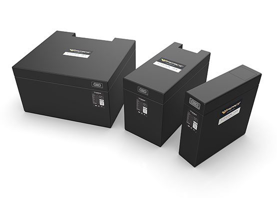Schubmaststapler ESR sind mit Li-Ionen Batterien erhältlich