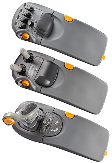 der Schubmaststapler ESR 1000 ist mit einer Auswahl an Hydraulik-Bedienelementen erhältlich 