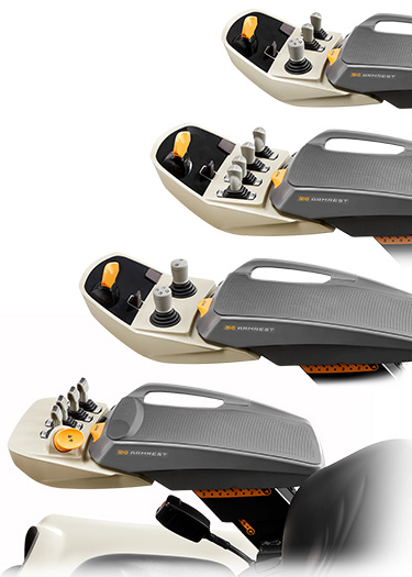the SC forklift features the D4 Armrest with a choice of hydraulic controls the SC forklift features the D4 Armrest with a choice of hydraulic controls
