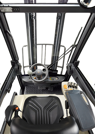 the SC forklift offers outstanding visibility the SC forklift offers outstanding visibility