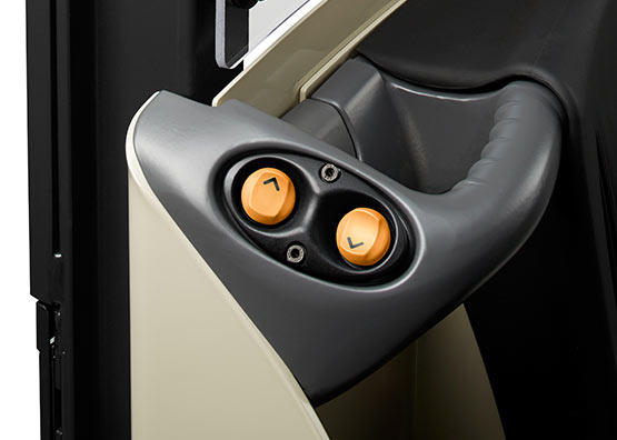 the MPC order picker is available with lift/lower buttons in backrest