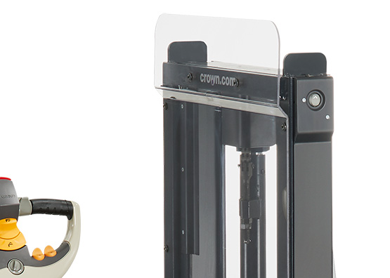 the DS double stacker is available with fork lift switches on both sides of the mast