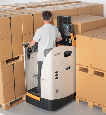 RTD double stacker in a block stacking application