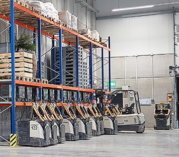 Lithium-Ionen Staplerflotte bei Voigt Logistik