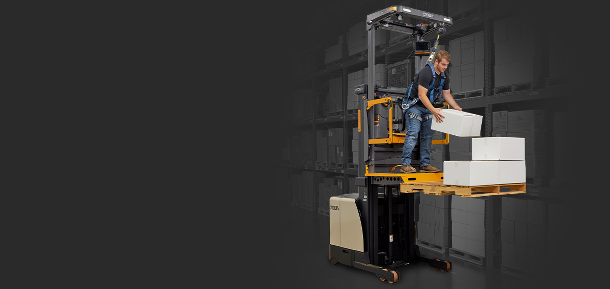 Order Pickers | Man Up Forklifts | Crown Equipment