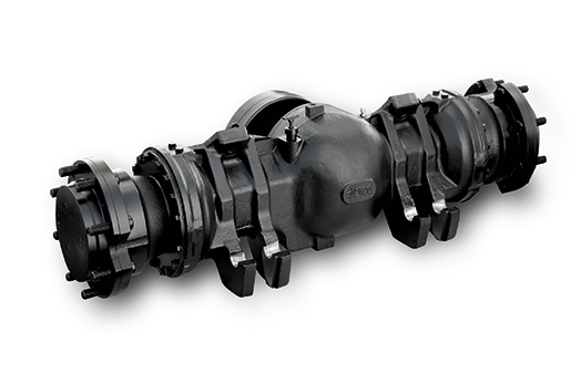 C-G Series one-piece cast iron axle housing and oil-cooled disc brakes