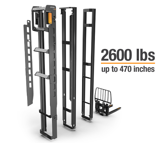 Three different mast designs for ESR lift truck