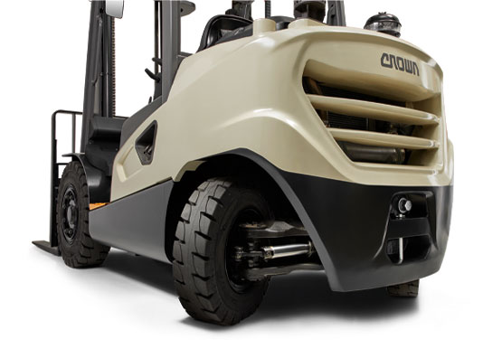 Les chariots élévateurs diesel série C-D sont dotés d’un essieu de direction robuste Les chariots élévateurs diesel série C-D sont dotés d’un essieu de direction robuste