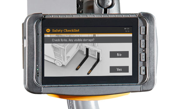 electronic inspection checklists on 7" display