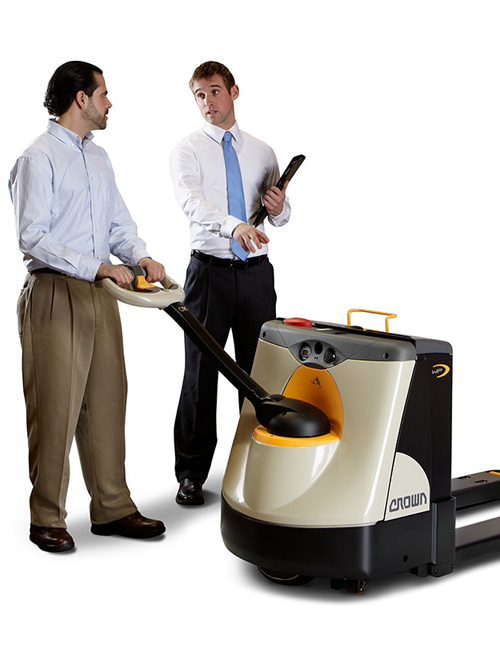 Crown Integrity Service measures performance standards of walkie pallet truck