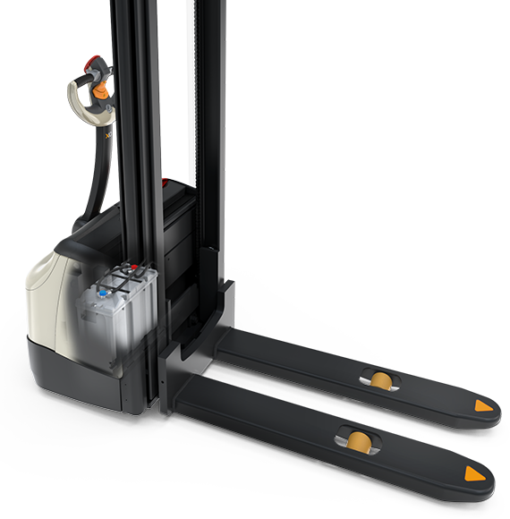 de WF stapelaar is verkrijgbaar met compacte V-Force lithium-ion batterijen
