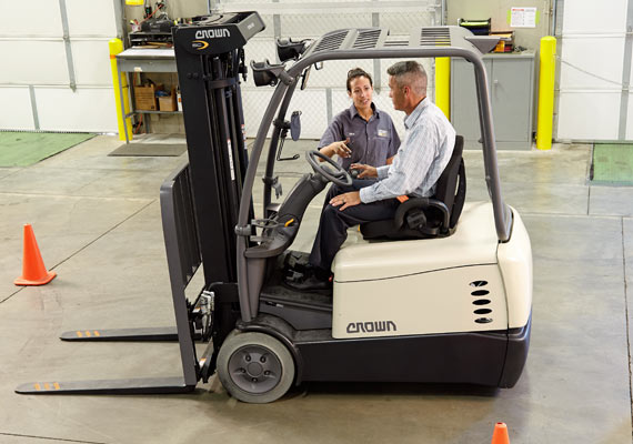 Crown forklift training instructor and operator