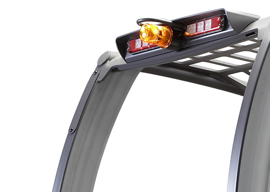 Luzes de alerta ou estroboscópicas em uma empilhadeira Crown para maior segurança